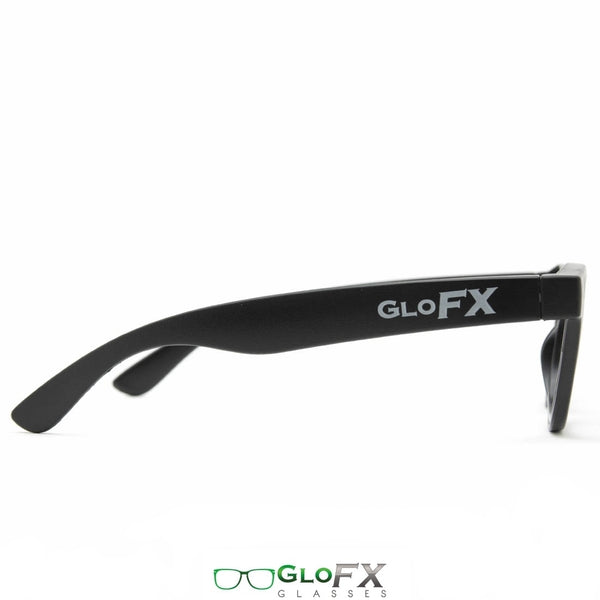 GloFX Standard Diffraction Glasses - Black - Clear - 5 Pack