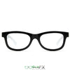 GloFX Standard Diffraction Glasses - Black - Clear - 10 Pack