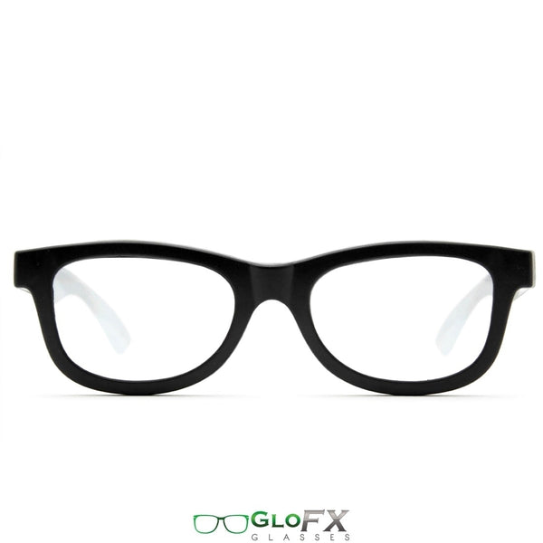 GloFX Standard Diffraction Glasses - Black - Clear - 10 Pack