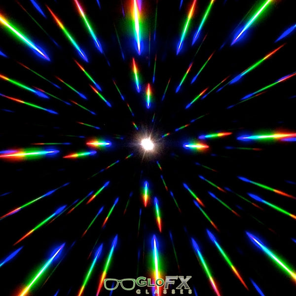 GloFX Standard Diffraction Glasses - Black - Clear - 5 Pack