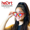 GloFX Heart Shaped Kaleidoscope Glasses - Black