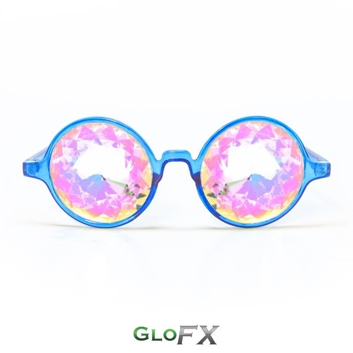 GloFX Kaleidoscope Glasses - Transparent Blue - Rainbow