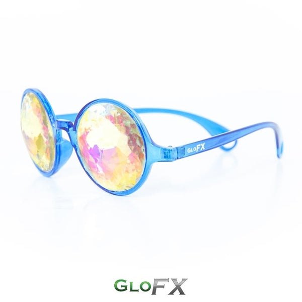 GloFX Kaleidoscope Glasses - Transparent Blue - Rainbow