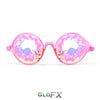GloFX Kaleidoscope Glasses - Transparent Pink - Rainbow