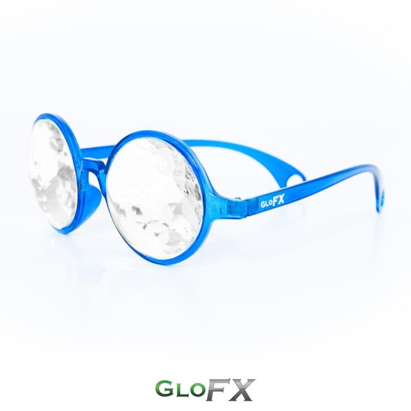GloFX Kaleidoscope Glasses - Transparent Blue - Clear