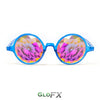 GloFX Kaleidoscope Glasses - Transparent Blue - Rainbow Fractal