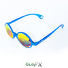 GloFX Kaleidoscope Glasses - Transparent Blue - Rainbow Fractal