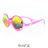 GloFX Kaleidoscope Glasses - Transparent Pink - Rainbow Fractal