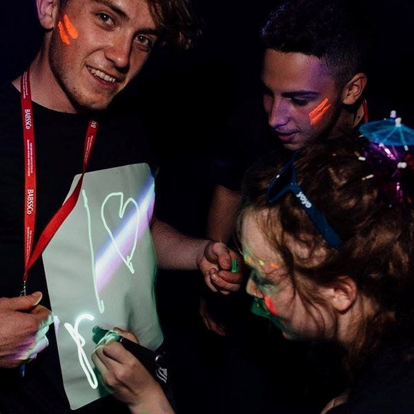 Illuminated Apparel T-Shirt - Black - Super Green Glow