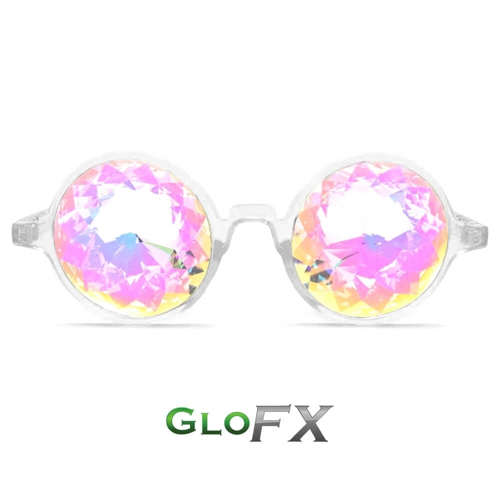 GloFX Kaleidoscope Glasses - Clear - Rainbow