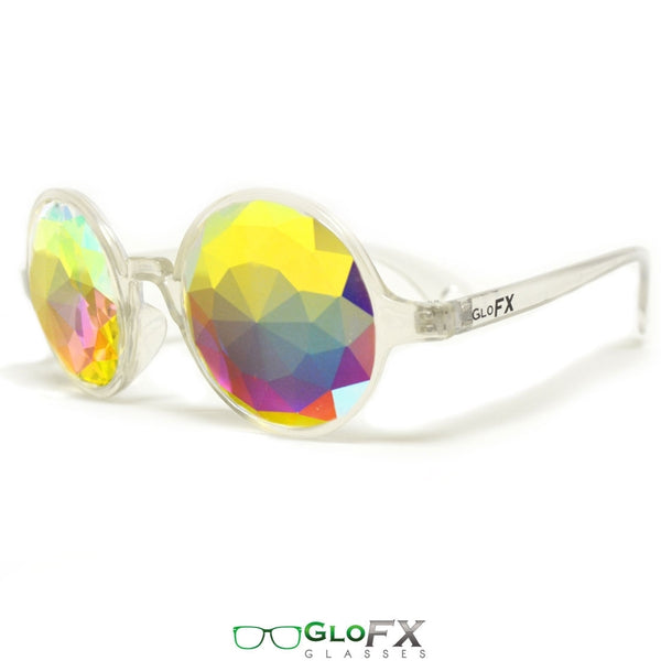 GloFX Kaleidoscope Glasses - Clear - Rainbow Fractal