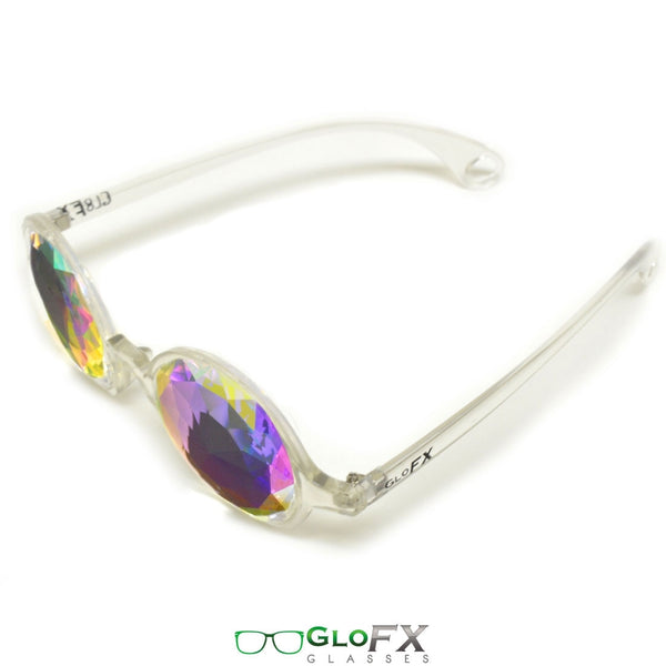 GloFX Kaleidoscope Glasses - Clear - Rainbow Fractal