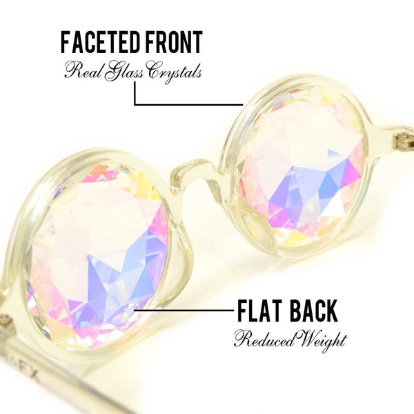 GloFX Kaleidoscope Glasses - Clear - Rainbow Fractal