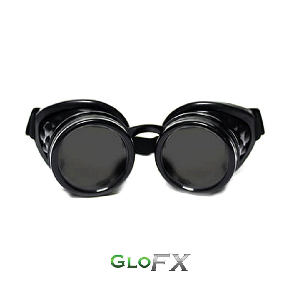 GloFX Diffraction Goggles - Black - Emerald Tinted