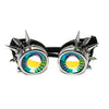 GloFX Kaleidoscope Goggles - Chrome Spike - Rainbow Wormhole