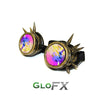 GloFX Kaleidoscope Goggles - Brass Spike - Rainbow Fractal