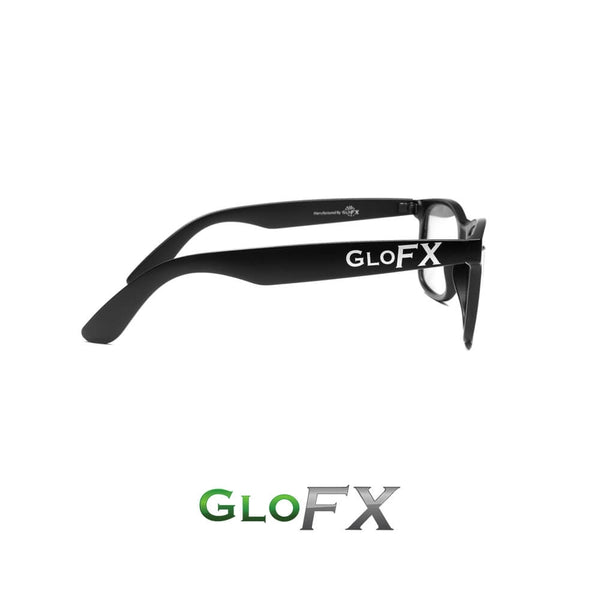 GloFX Ultimate Diffraction Glasses - Matte Black - Emerald Tinted