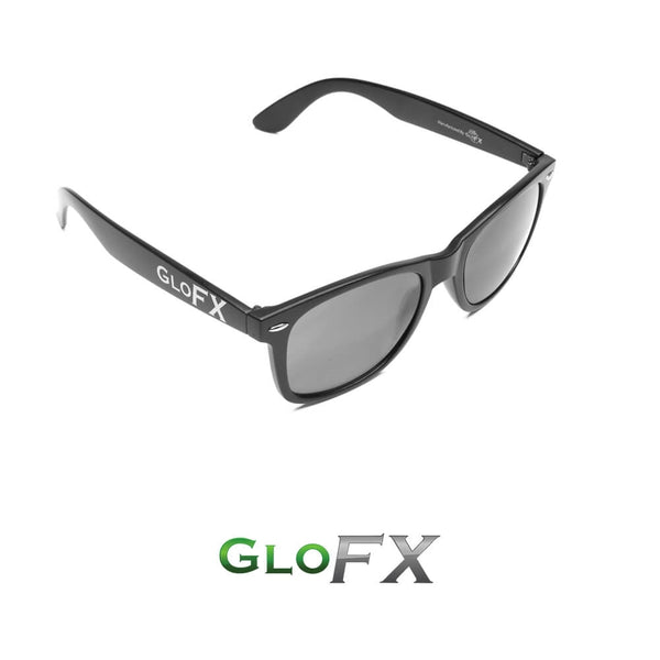 GloFX Ultimate Diffraction Glasses - Matte Black - Emerald Tinted