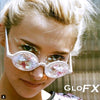 GloFX Kaleidoscope Glasses - White - Rainbow