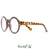 GloFX Round Tortoise Shell Diffraction Glasses - Clear