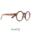 GloFX Round Tortoise Shell Diffraction Glasses - Clear