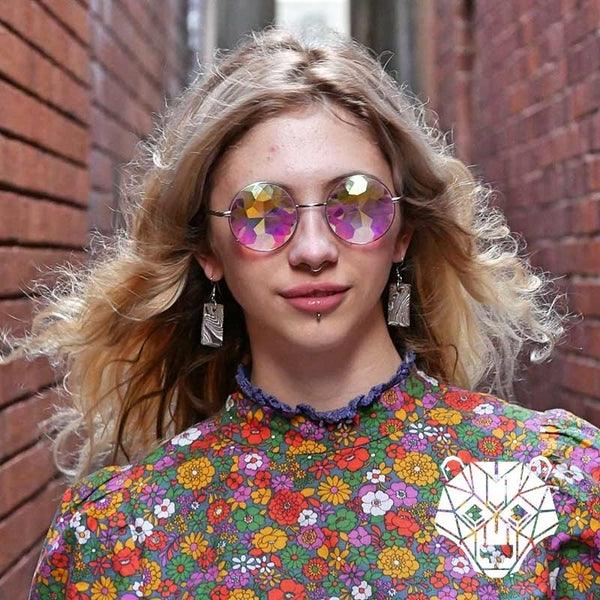 GloFX Imagine Kaleidoscope Glasses - Silver