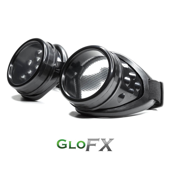 GloFX Heart Effect Diffraction Goggles – Black