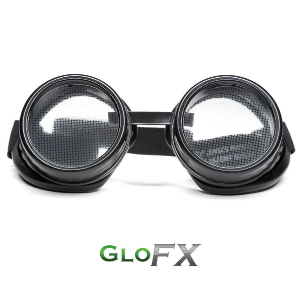 GloFX Heart Effect Diffraction Goggles – Black