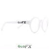 GloFX Round Diffraction Glasses - White - Clear