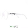 GloFX Round Diffraction Glasses - White - Clear