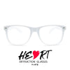 GloFX Heart Effect Diffraction Glasses – White