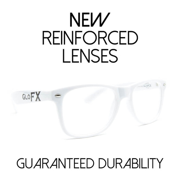 GloFX Heart Effect Diffraction Glasses – White