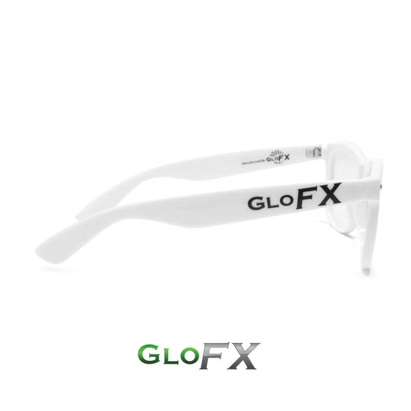 GloFX Heart Effect Diffraction Glasses – White