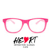 GloFX Heart Effect Diffraction Glasses – Pink
