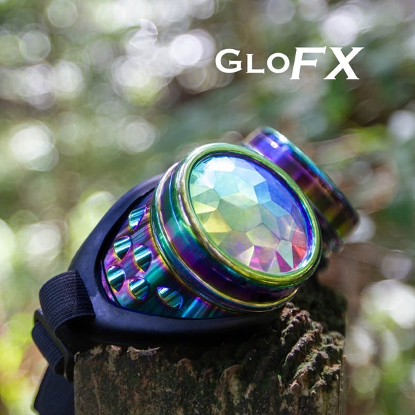 GloFX Kaleidoscope Goggles - Polychrome - Rainbow Fractal