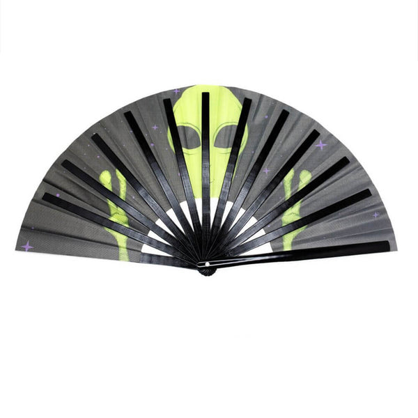 GloFX Festival Folding Fan - Alien