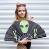 GloFX Festival Folding Fan - Alien