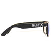 GloFX Diffraction Glasses - Black - Blue Mirror