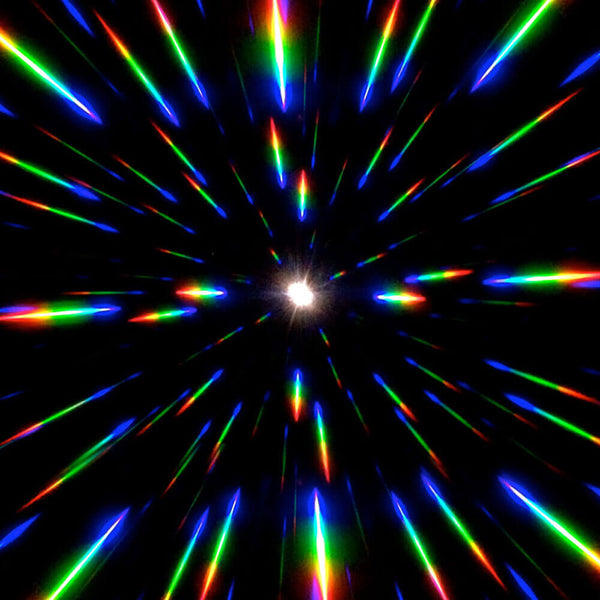 GloFX Diffraction Glasses - Black - Blue Mirror