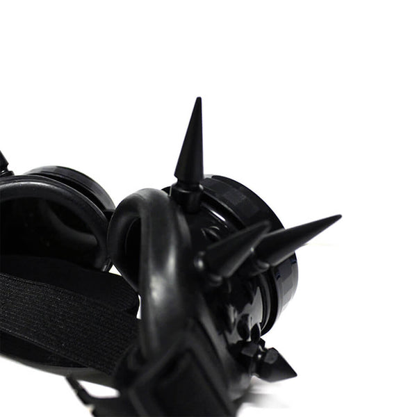 GloFX Kaleidoscope Goggles - Black Spike - Rainbow Fractal