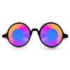 GloFX Kaleidoscope Glasses - Black - Wormhole Flat Back