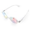 GloFX Kaleidoscope Glasses - Clear - Wormhole Flat Back