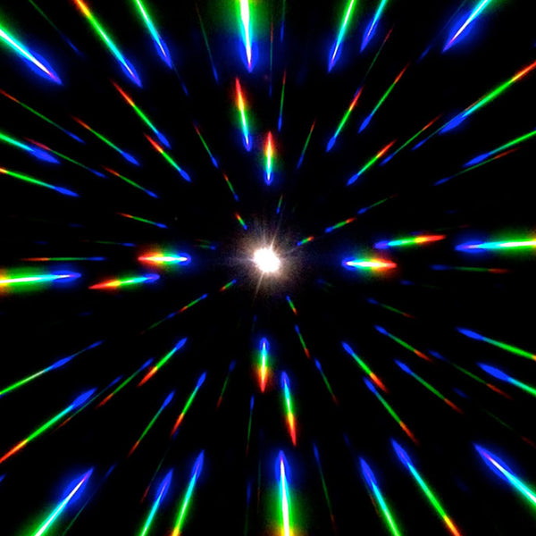 GloFX Diffraction Glasses - Red + Black - Gold Mirror