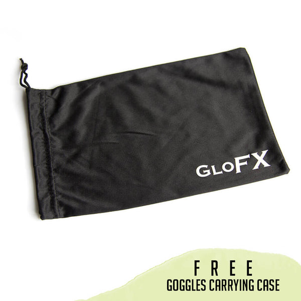 GloFX Kaleidoscope Goggles - Black Spike - Rainbow Fractal