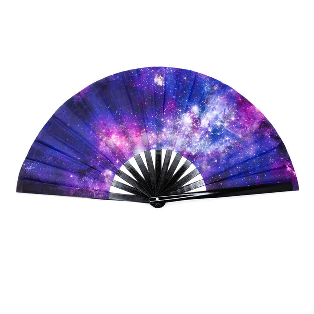 GloFX Festival Folding Fan - Galaxy