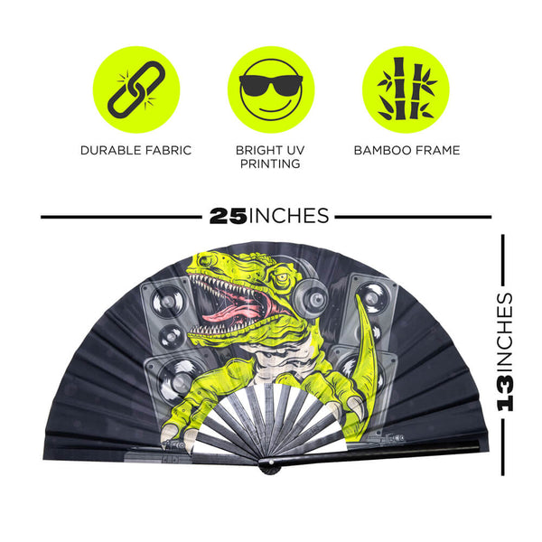 GloFX Festival Folding Fan - DJ Dino