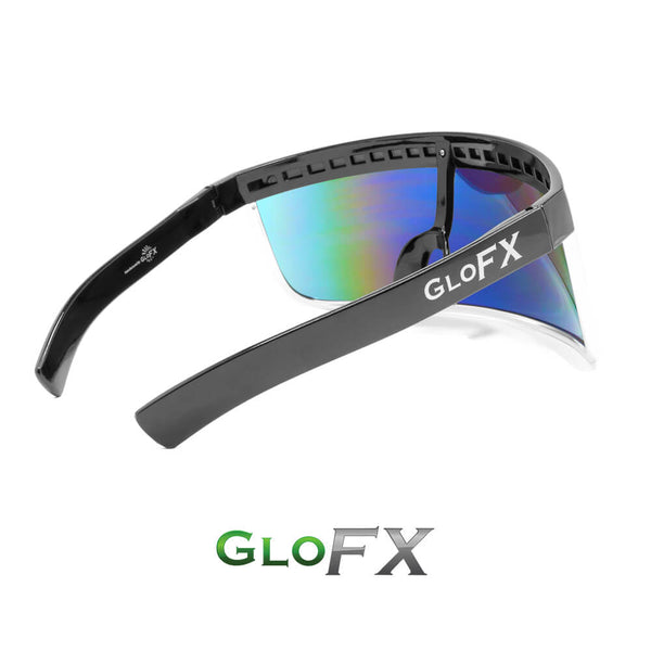GloFX Galactic Invader Sunglasses Visor - Rainbow Gradient