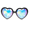 GloFX Heart Shaped Kaleidoscope Glasses - Black