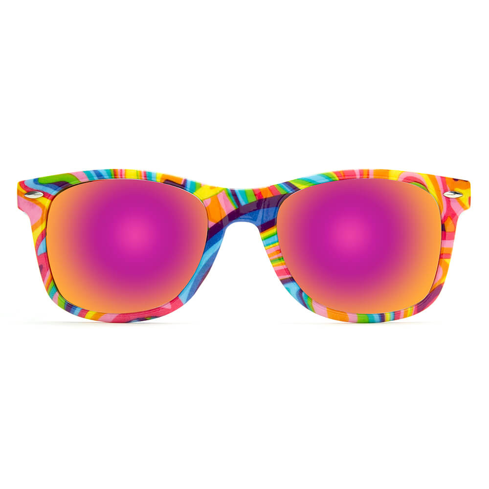 Kandi Swirl Diffraction Glasses - Rainbow Gradient