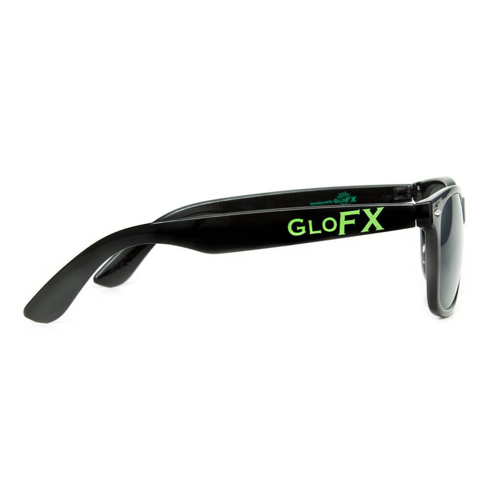 Glofx Ultimate Diffraction Glasses Black Grey Tinted The Rave Cave 